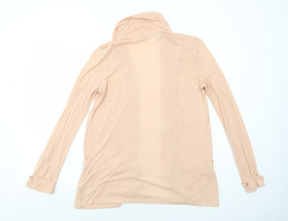 FOREVER 21 Womens Pink Collared Polyester Cardigan Jumper Size M - Open