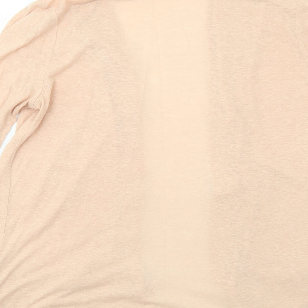 FOREVER 21 Womens Pink Collared Polyester Cardigan Jumper Size M - Open