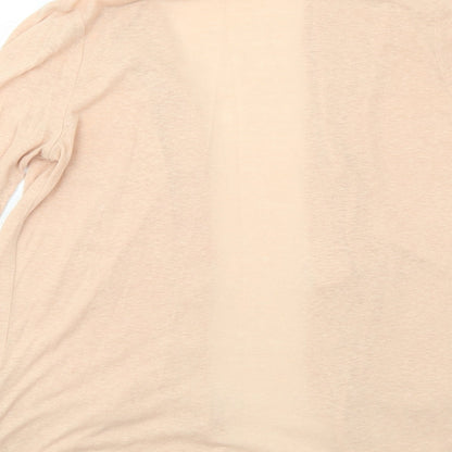 FOREVER 21 Womens Pink Collared Polyester Cardigan Jumper Size M - Open