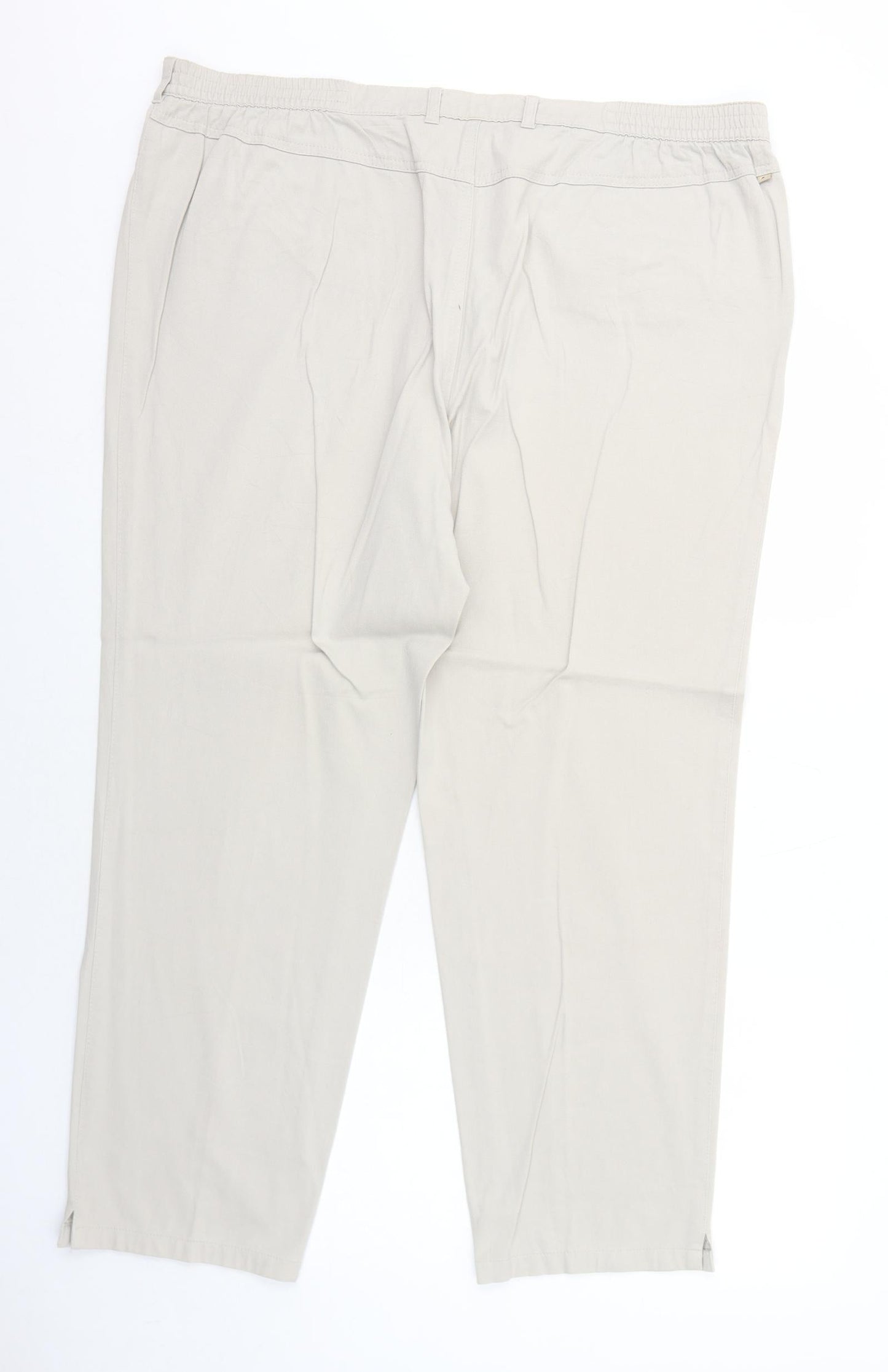 TONI Mens Beige Cotton Trousers Size 42 in Regular Zip