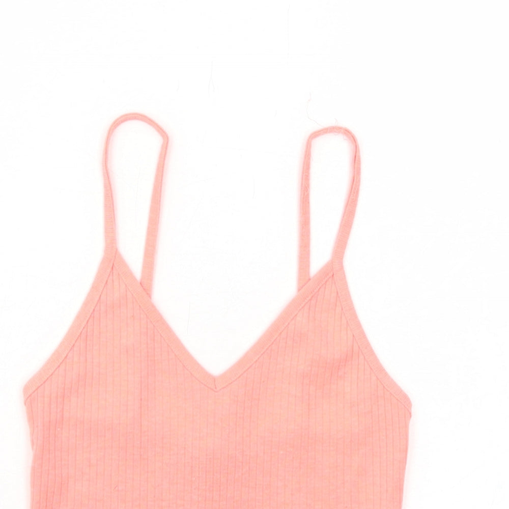 Womens UK Size 6 Topshop Pink Basic Tank