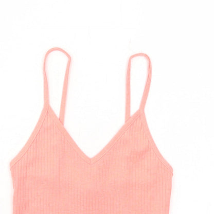 Womens UK Size 6 Topshop Pink Basic Tank