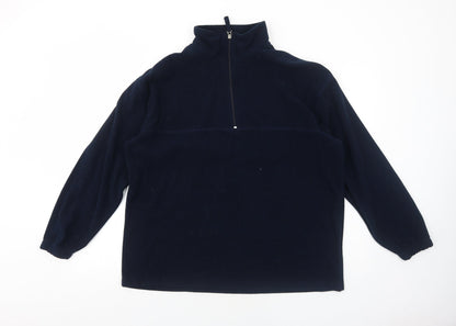 Perfectex Womens Blue Polyester Pullover Sweatshirt Size L Zip