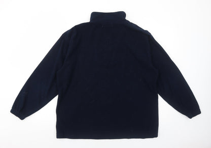 Perfectex Womens Blue Polyester Pullover Sweatshirt Size L Zip