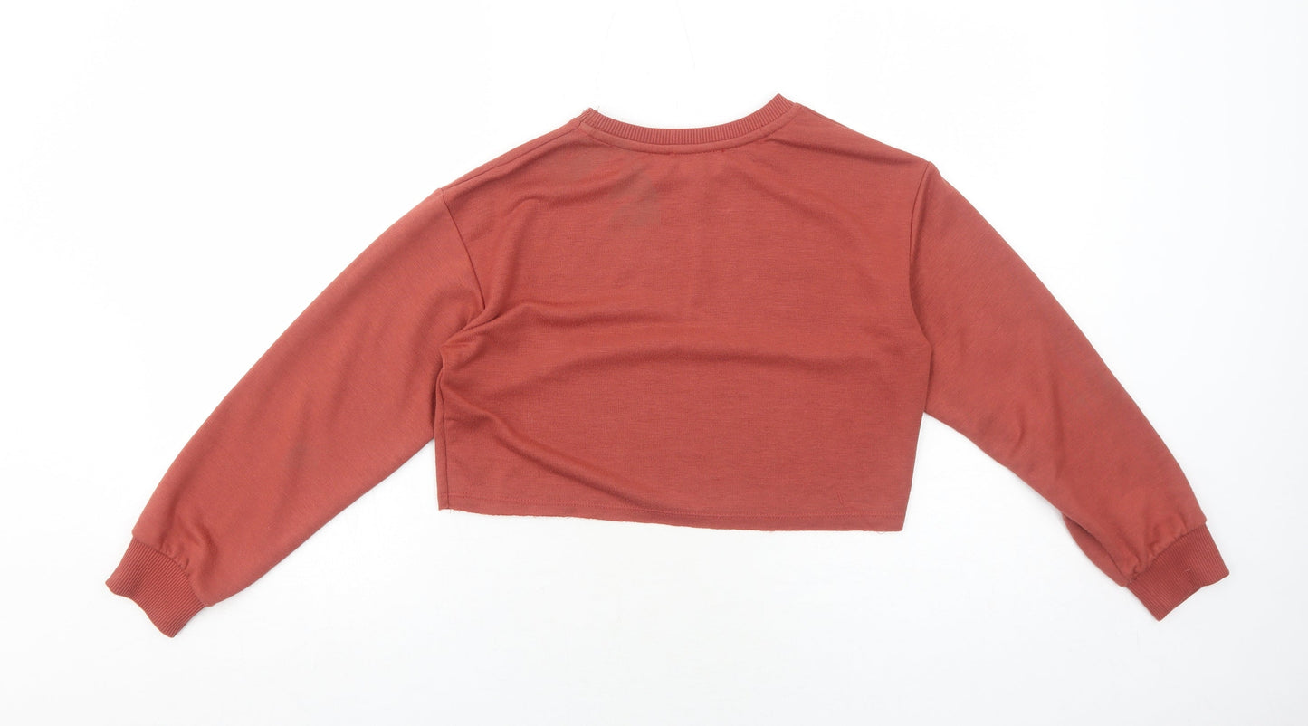 New Look Girls Orange Polyester Pullover Sweatshirt Size 10-11 Years Pullover - Arizona