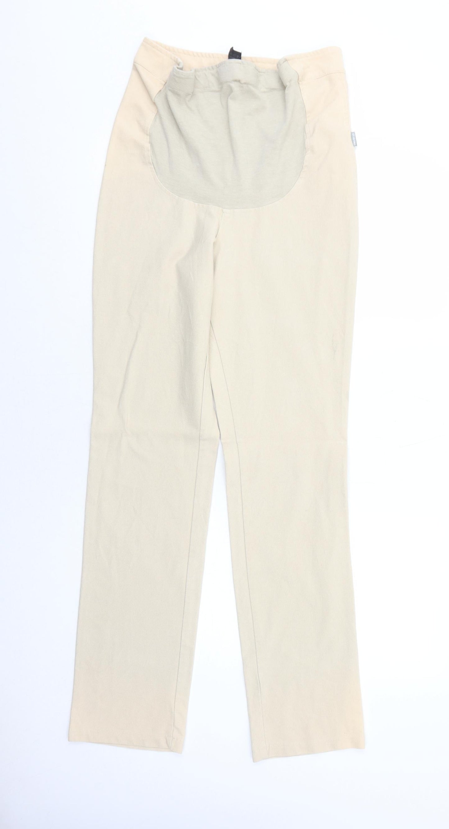 Two of Us Womens Beige Cotton Trousers Size M Regular