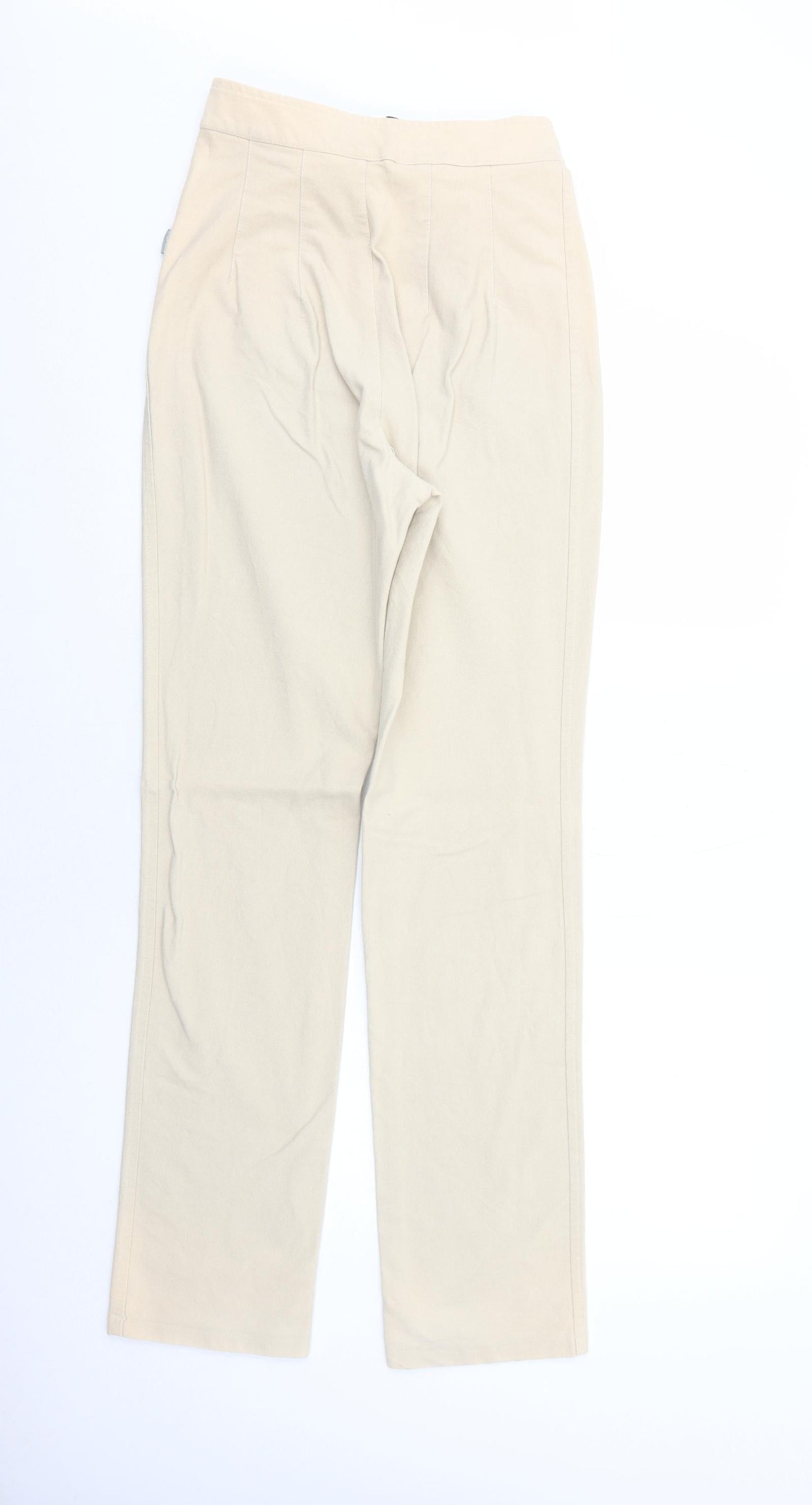 Two of Us Womens Beige Cotton Trousers Size M Regular