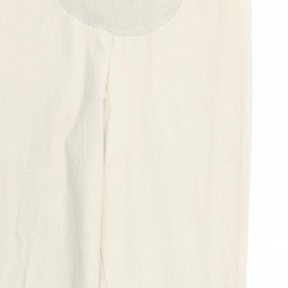 Two of Us Womens Beige Cotton Trousers Size M Regular