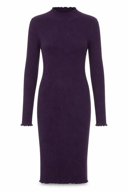 Bershka Womens Purple Paisley Viscose Bodycon Size M Round Neck Pullover