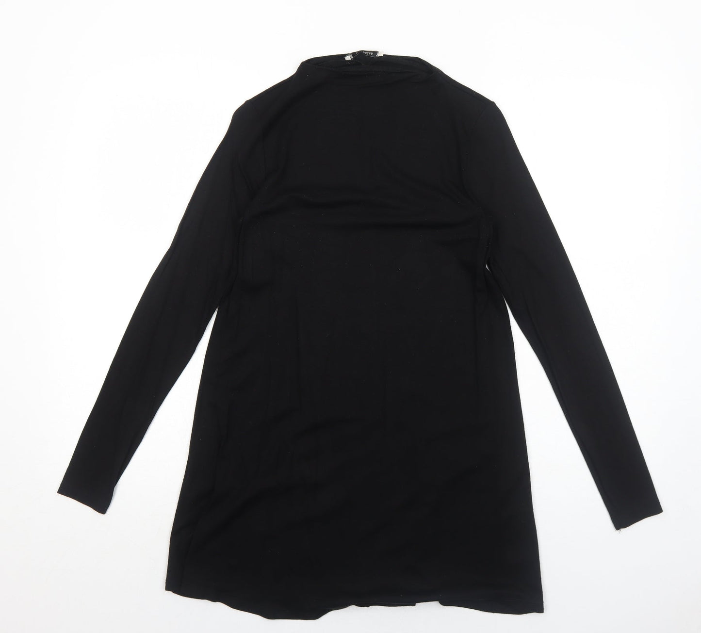 Pull&Bear Womens Black Viscose Jumper Dress Size XS Mock Neck Pullover