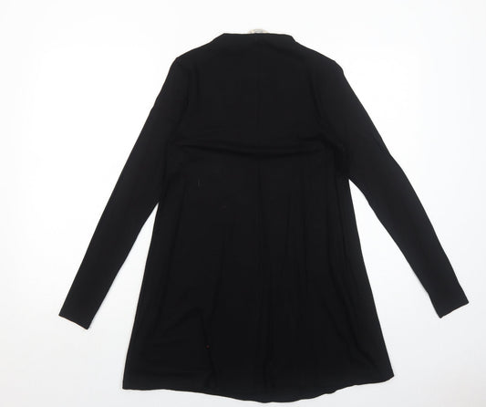 Pull&Bear Womens Black Viscose Jumper Dress Size XS Mock Neck Pullover