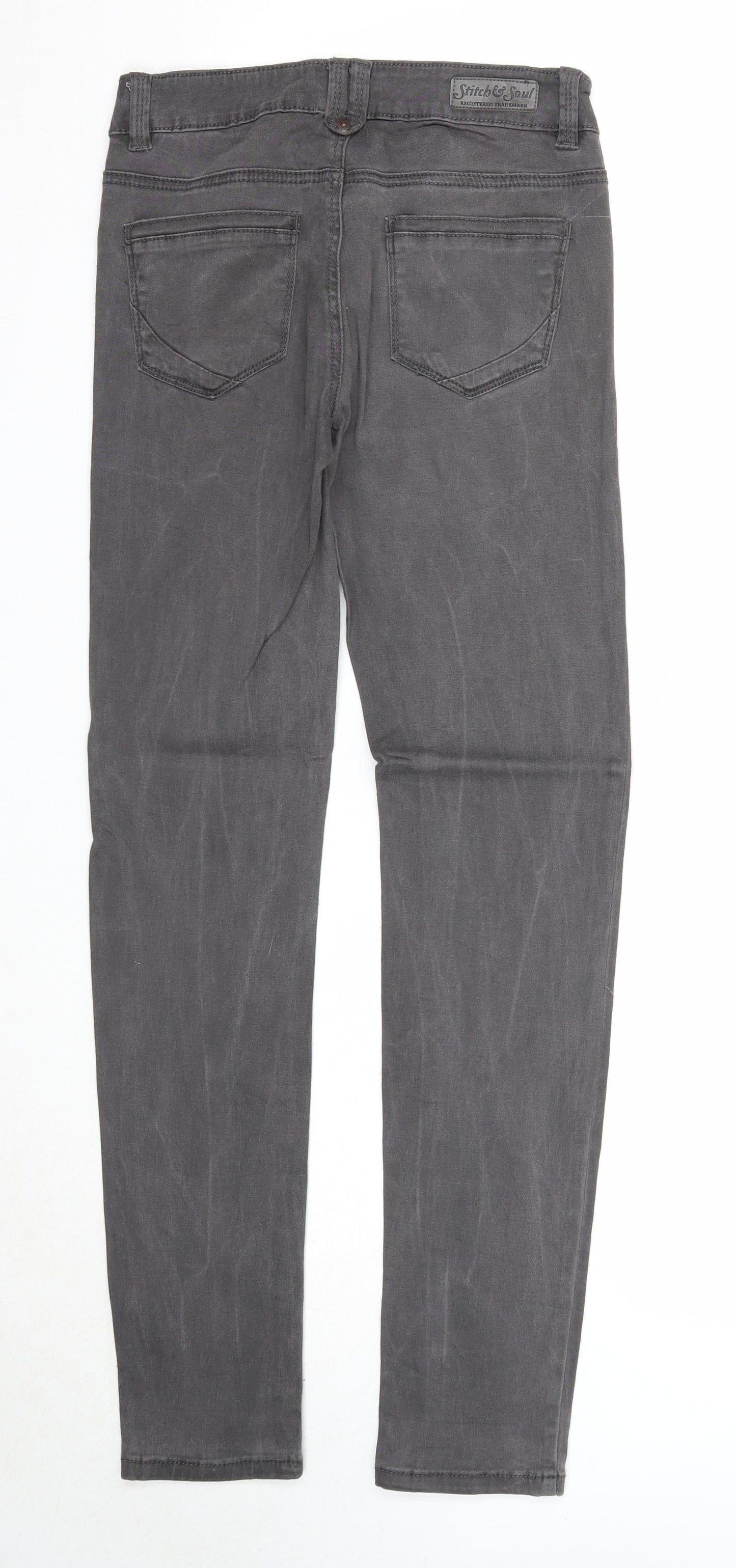 Love this style Womens Black Cotton Straight Jeans Size XS Regular Zip