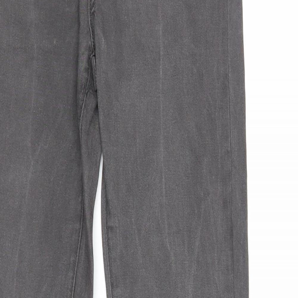 Love this style Womens Black Cotton Straight Jeans Size XS Regular Zip