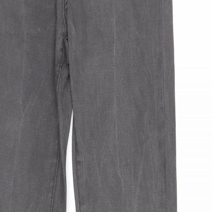 Love this style Womens Black Cotton Straight Jeans Size XS Regular Zip
