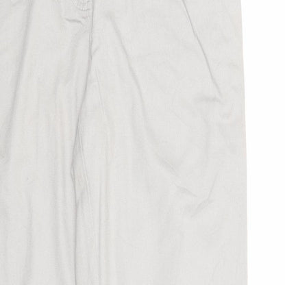 Fashion Concept Womens Grey Cotton Trousers Size 12 Regular Zip