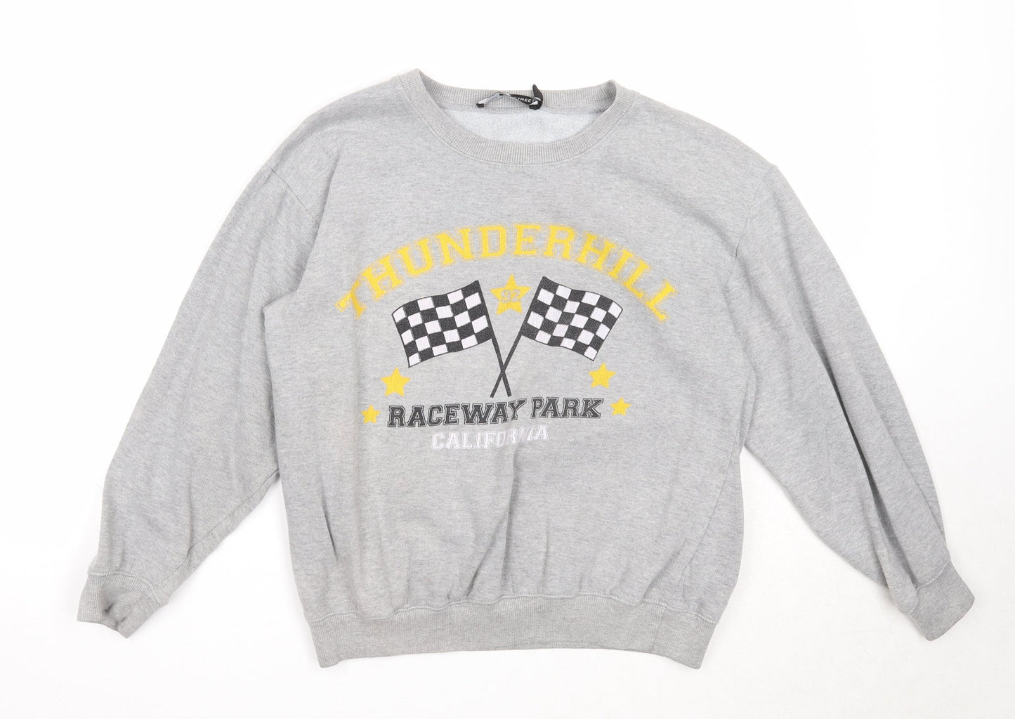 Daisy Street Womens Grey Polyester Pullover Sweatshirt Size 6 Pullover - Thunderhill Raceway Park California