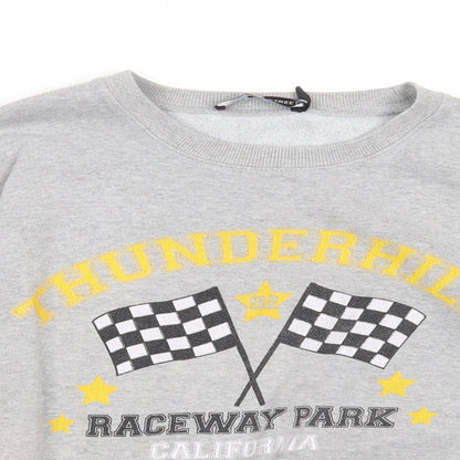 Daisy Street Womens Grey Polyester Pullover Sweatshirt Size 6 Pullover - Thunderhill Raceway Park California