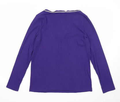 Womens UK Size 14 Marks and Spencer Purple Pullover Jumper