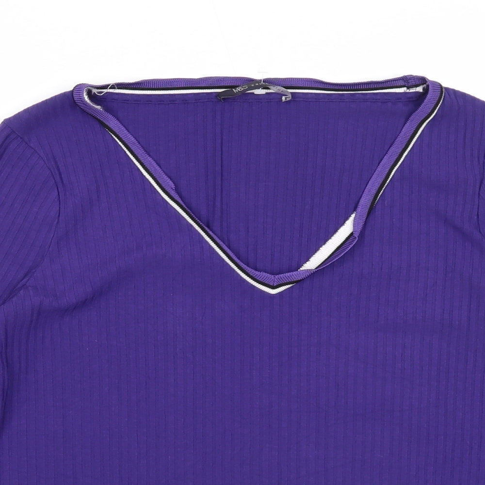 Womens UK Size 14 Marks and Spencer Purple Pullover Jumper