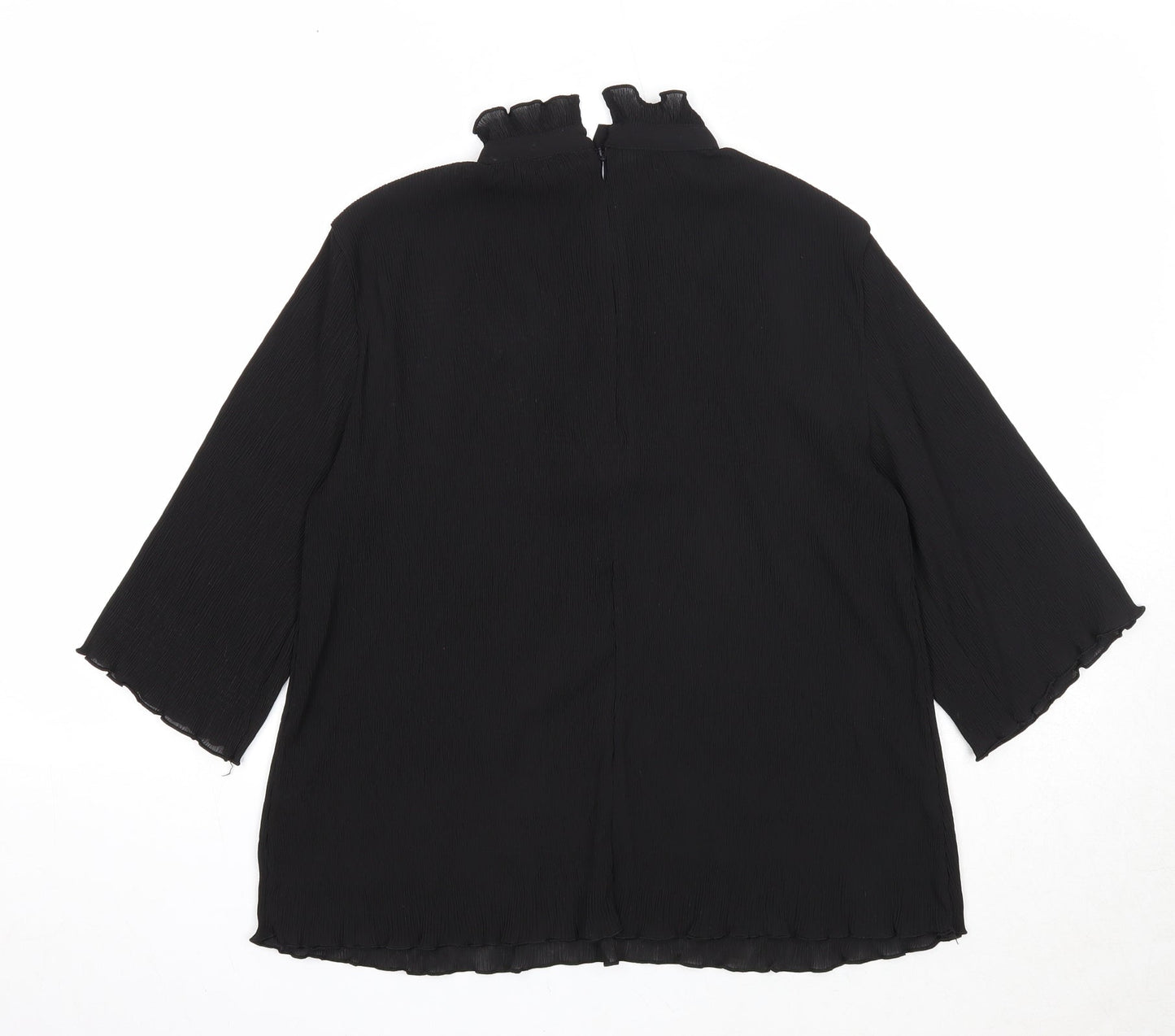 Womens UK Size XS Monki Black Basic Blouse