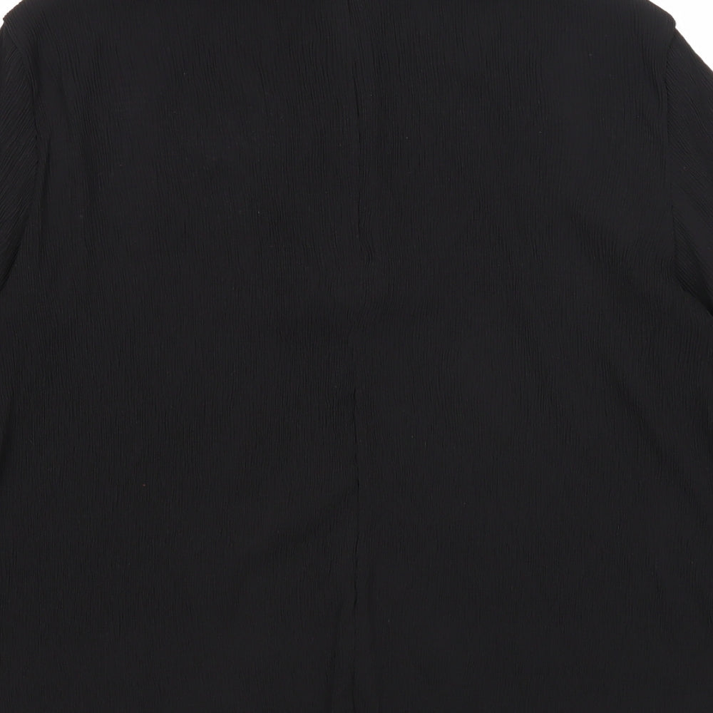 Womens UK Size XS Monki Black Basic Blouse