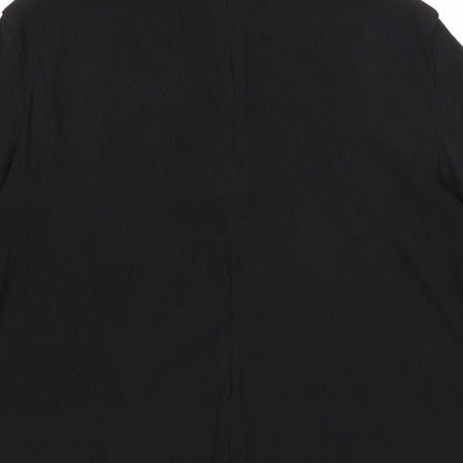 Womens UK Size XS Monki Black Basic Blouse