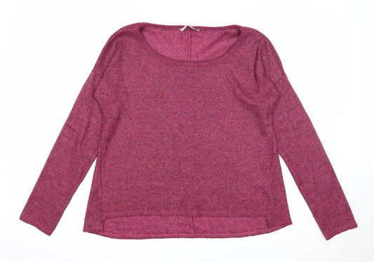 Atmosphere Womens Purple Round Neck Acrylic Pullover Jumper Size 8