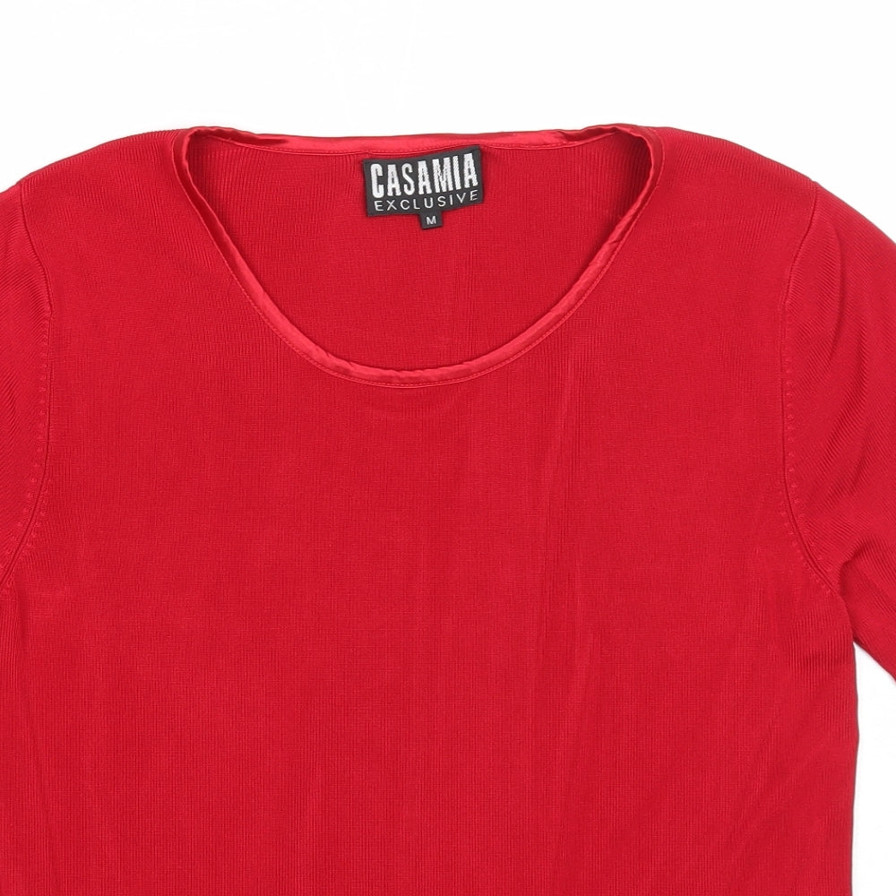 Womens UK Size M Casamia Red Pullover Jumper