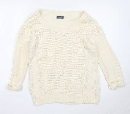 Womens UK Size S Yessica Ivory Pullover Jumper
