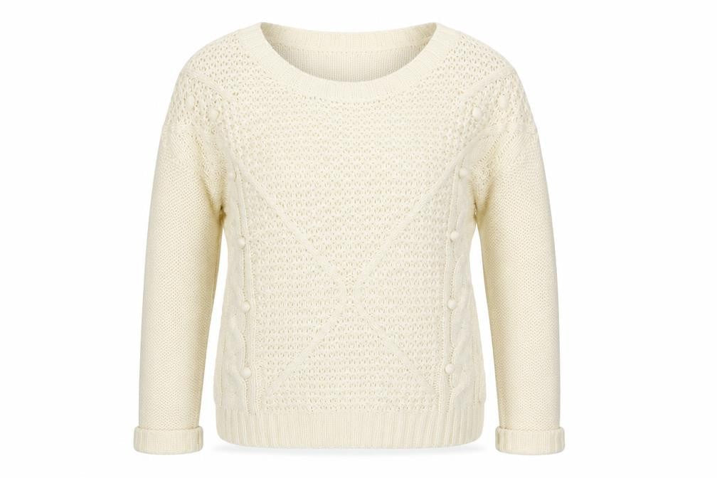Womens UK Size S Yessica Ivory Pullover Jumper