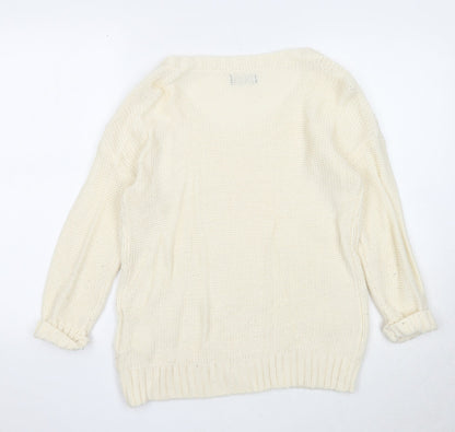 Womens UK Size S Yessica Ivory Pullover Jumper