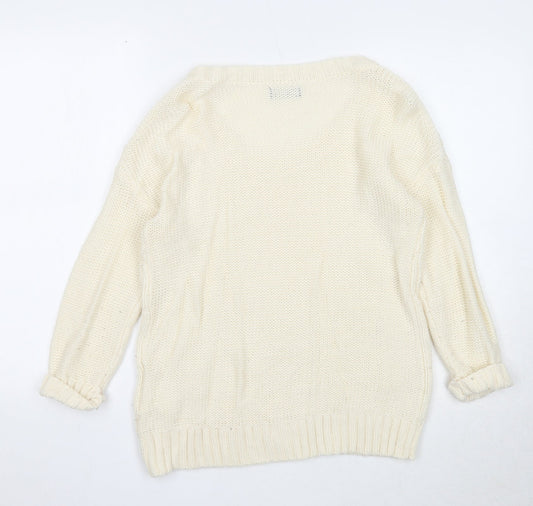 Womens UK Size S Yessica Ivory Pullover Jumper