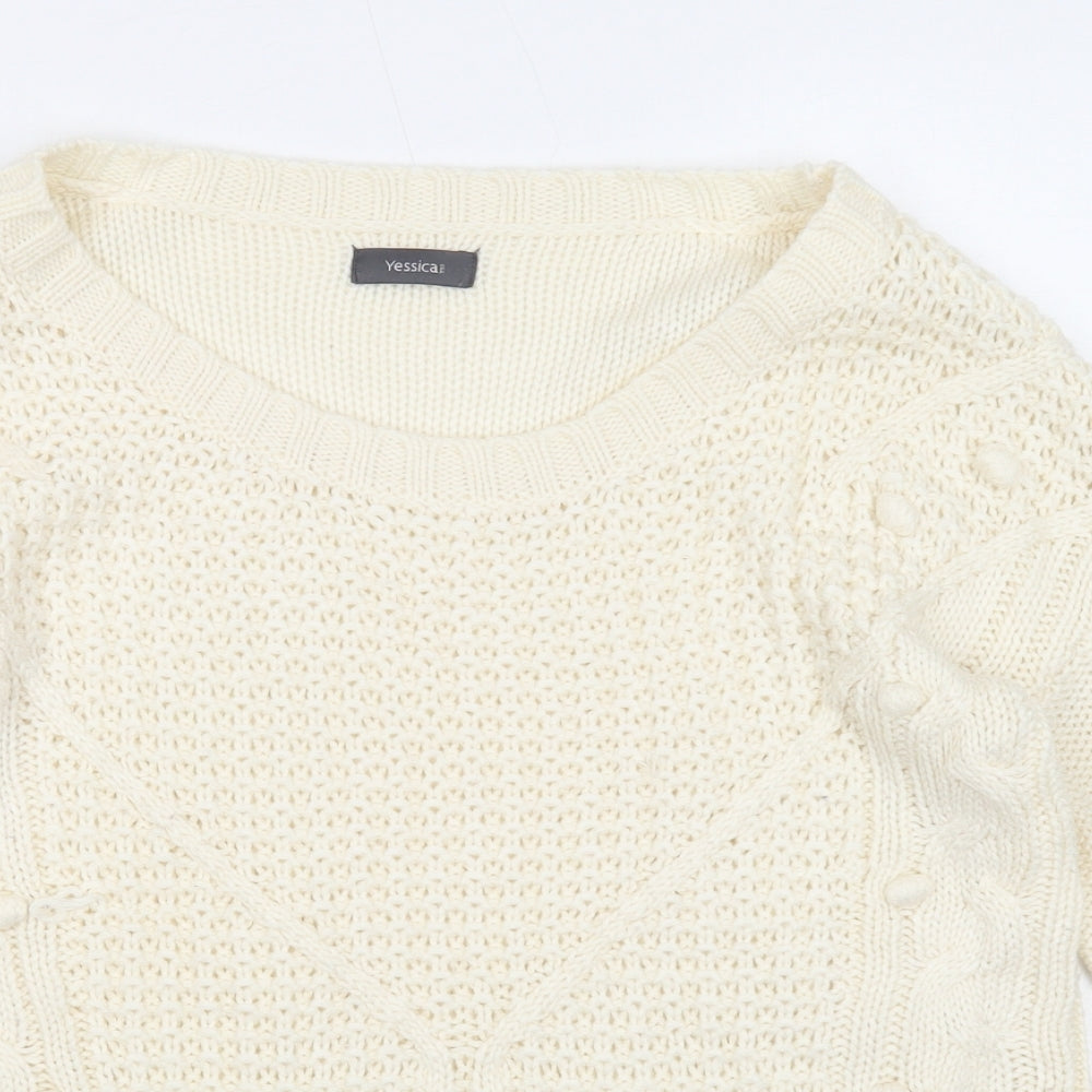 Womens UK Size S Yessica Ivory Pullover Jumper