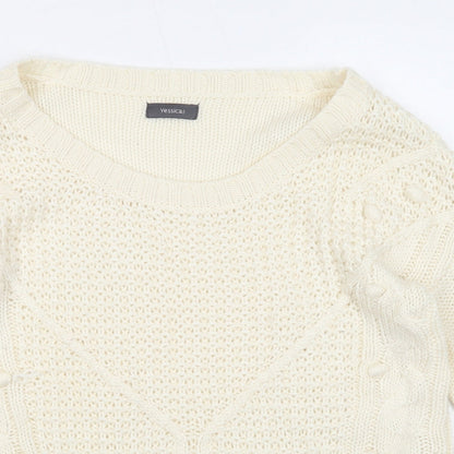 Womens UK Size S Yessica Ivory Pullover Jumper
