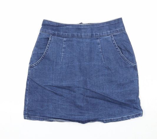 Womens UK Size 6 Denim & Co. A-Line Denim Skirt