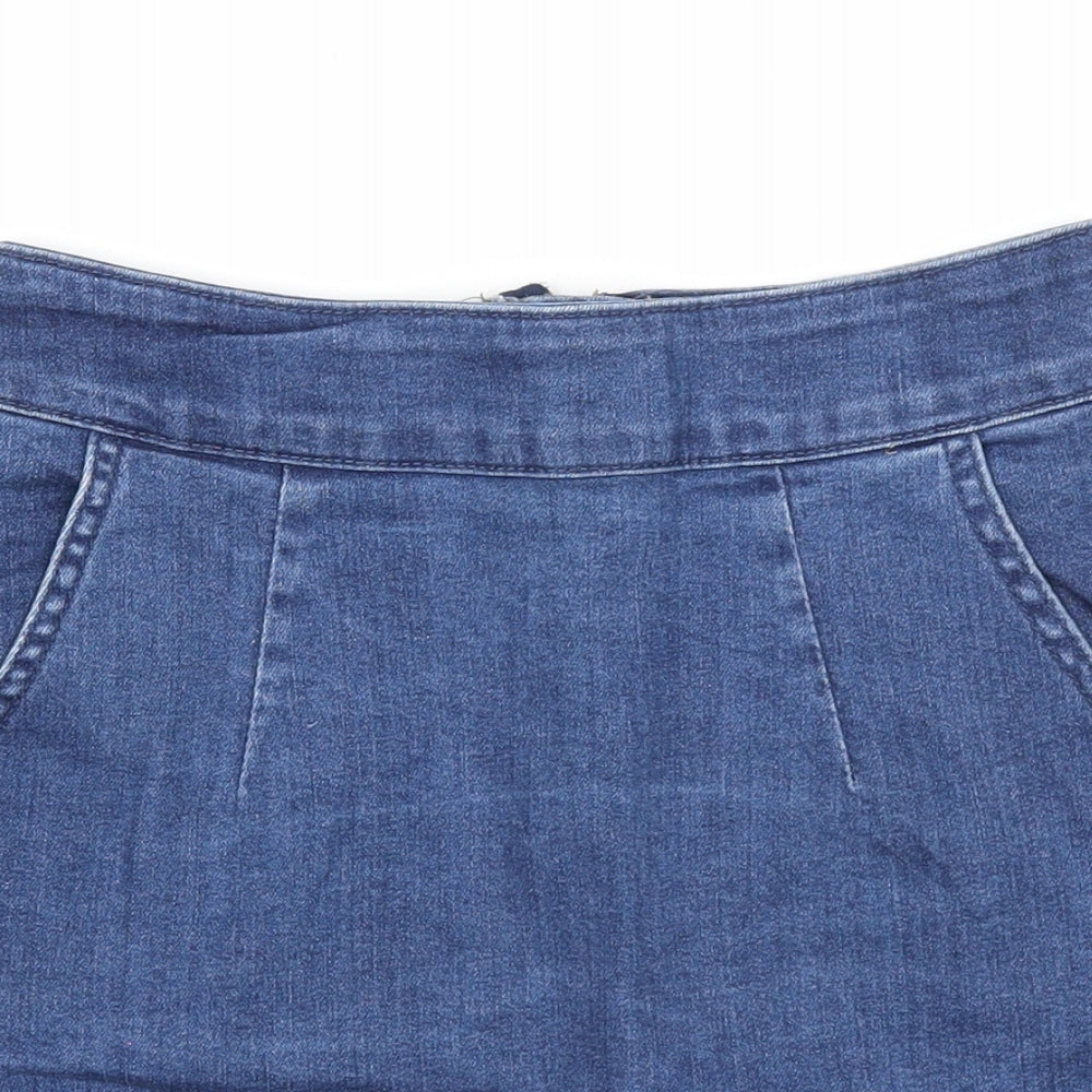 Womens UK Size 6 Denim & Co. A-Line Denim Skirt
