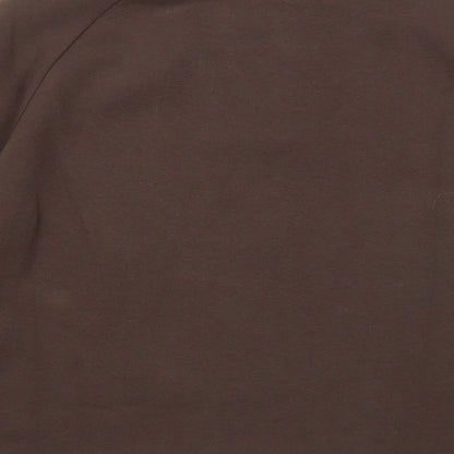 Primark Womens Brown Colourblock Cotton Pullover Sweatshirt Size 10 Button