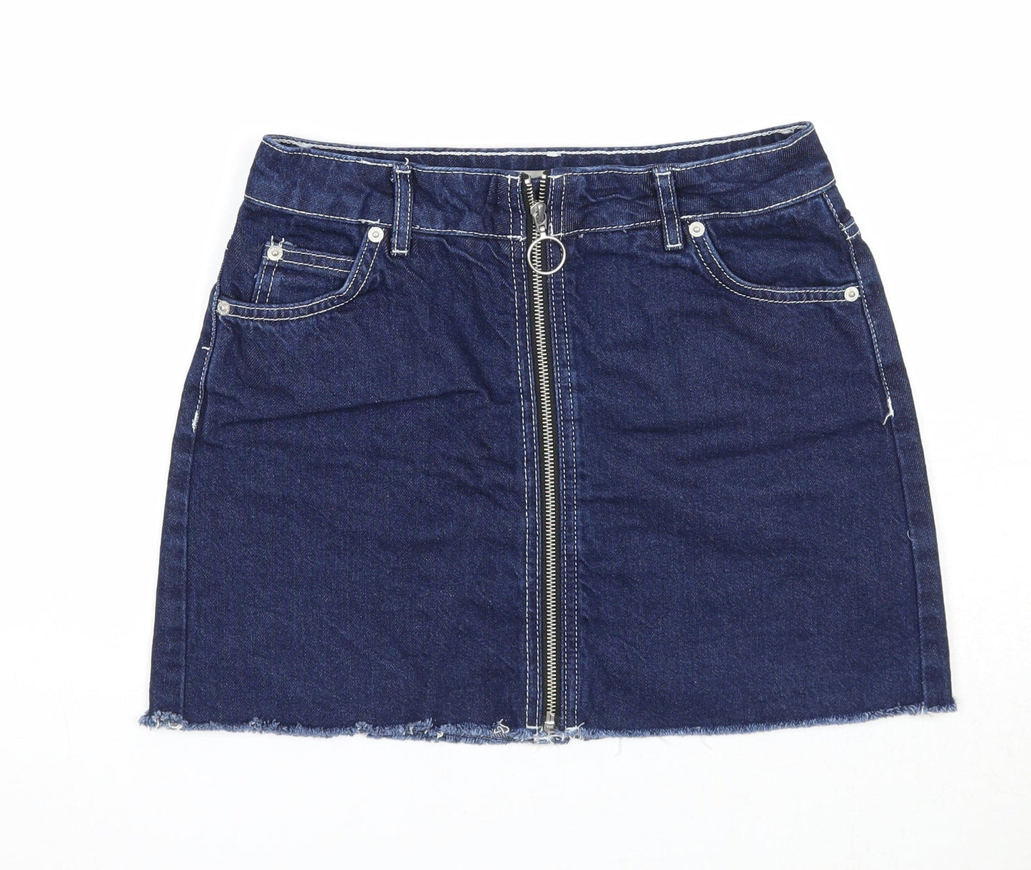 Womens UK Size 8 Topshop Mini Denim Skirt