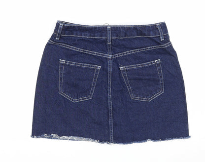 Womens UK Size 8 Topshop Mini Denim Skirt
