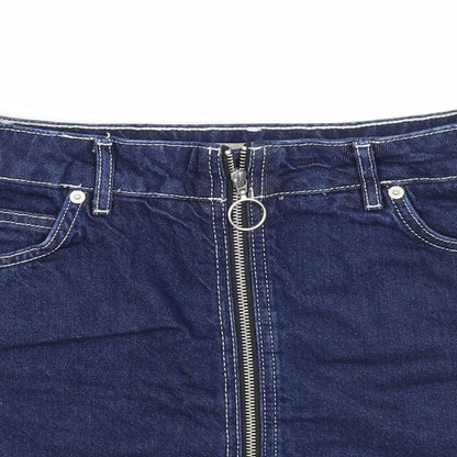 Womens UK Size 8 Topshop Mini Denim Skirt