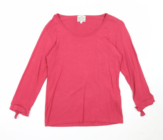 Womens UK Size M Masai Pink Basic T-Shirt