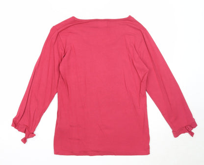 Womens UK Size M Masai Pink Basic T-Shirt