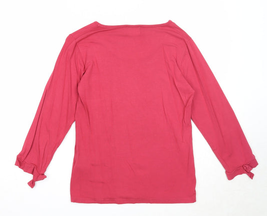 Womens UK Size M Masai Pink Basic T-Shirt
