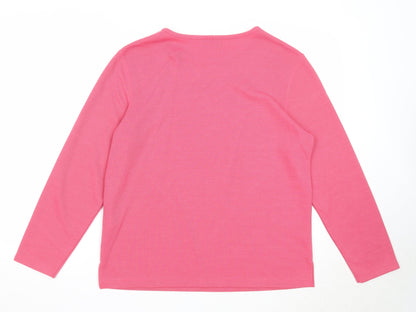 Womens UK Size S Bonmarché Pink Pullover Jumper