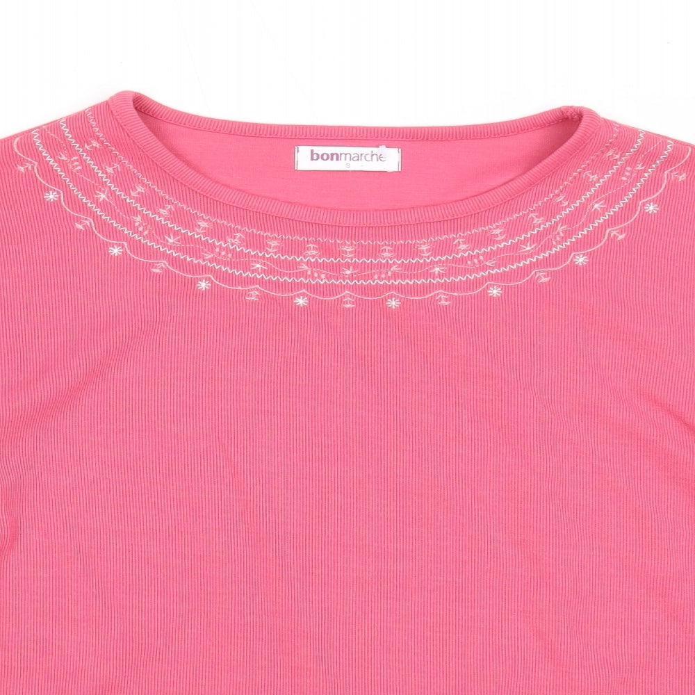 Womens UK Size S Bonmarché Pink Pullover Jumper