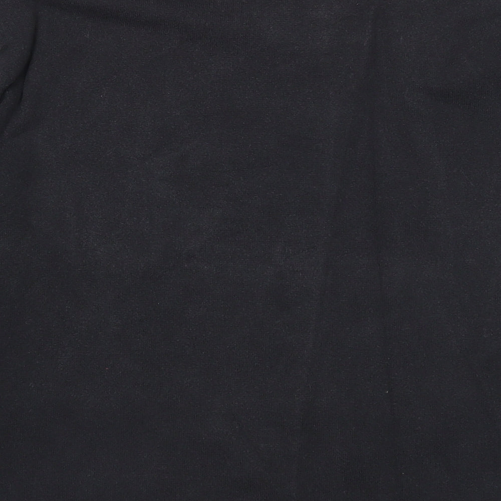 George Womens Black V-Neck Cotton Pullover Jumper Size M