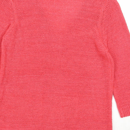 Womens UK Size 10 Marks and Spencer Red Cardigan Jumper