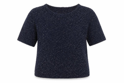 New Look Girls Blue Round Neck Geometric Polyester Pullover Jumper Size 12-13 Years Pullover