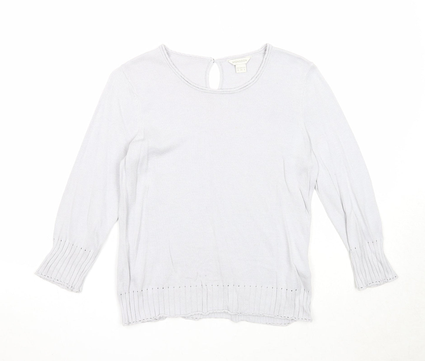 Womens UK Size 10 Monsoon Grey Pullover Jumper