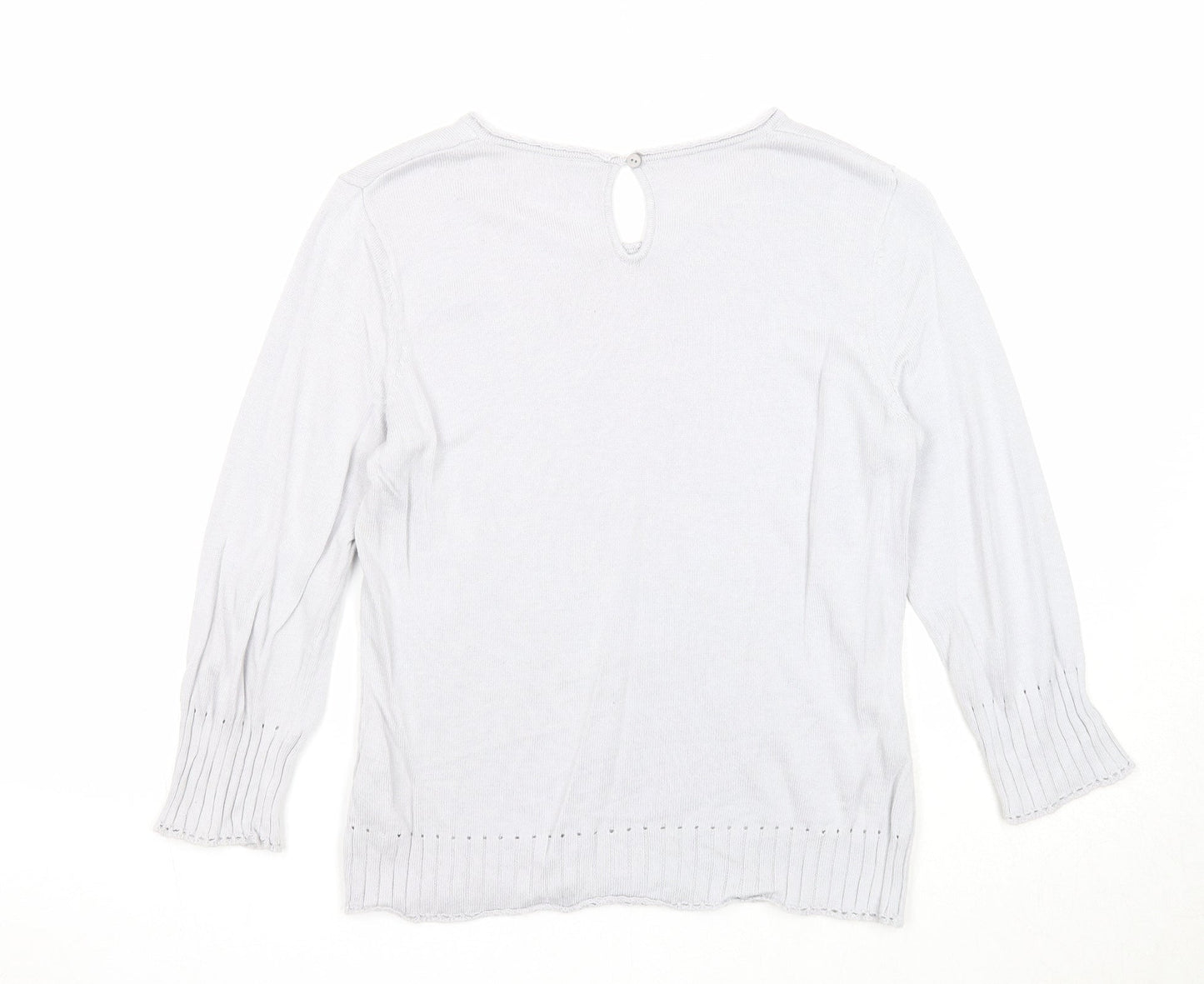Womens UK Size 10 Monsoon Grey Pullover Jumper